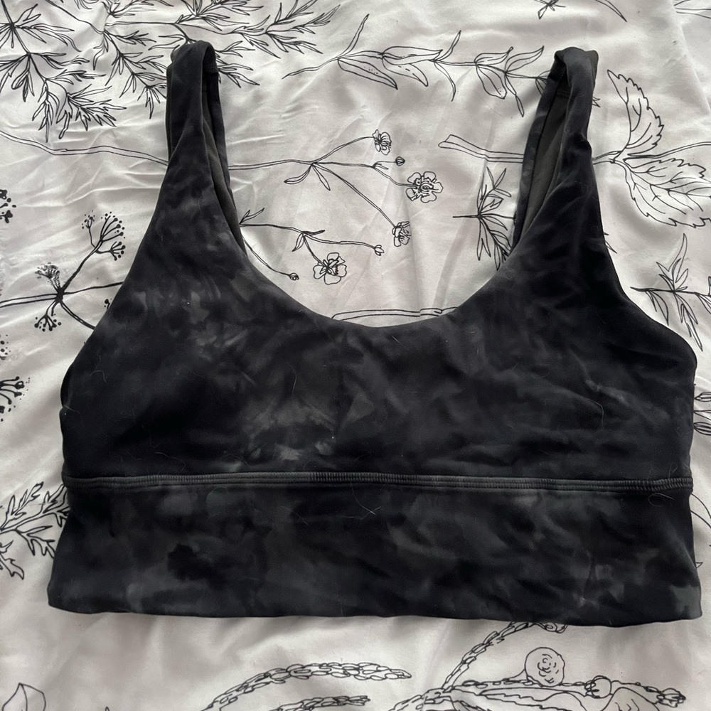 LuLuLemon Black/Grey Tie Dye Sports Bra